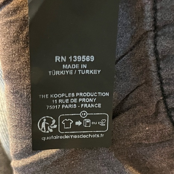 THE KOOPLES Women's Black Bleached Jeans Size 38 US 27-28 NWT's - Picture 3 of 10